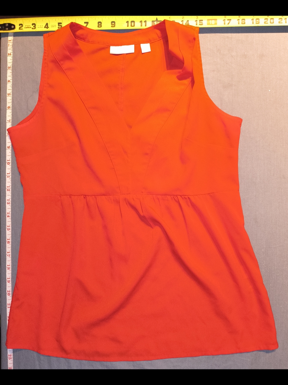 New York & Company Orange Sleeveless V-Neck Camisole